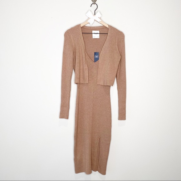 NWT Abercrombie Midi Sweater Dress & Cardigan Set - Picture 4 of 12